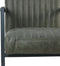 HSM Collection-Eetkamerstoel Texas Met Arm S/2-55x50x85-Groen/Grijs-Leder/Metaal