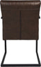 HSM Collection-Eetkamerstoel Texas Met Arm S/2-55x50x85-Espresso/Zwart-Leder/Metaal