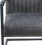 HSM Collection-Eetkamerstoel Texas Met Arm-55x50x85-Grafiet/Grijs-Leder/Metaal