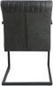 HSM Collection-Eetkamerstoel Texas Met Arm-55x50x85-Grafiet/Grijs-Leder/Metaal