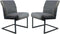 HSM Collection-Eetkamerstoel Texas S/2-55x50x85-Grafiet/Grijs-Leder/Metaal