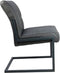 HSM Collection-Eetkamerstoel Texas S/2-55x50x85-Grafiet/Grijs-Leder/Metaal
