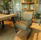 HSM Collection-Eetkamerstoel Texas S/2-55x50x85-Groen/Grijs-Leder/Metaal