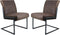 HSM Collection-Eetkamerstoel Texas S/2-55x50x85-Espresso/Zwart-Leder/Metaal