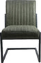 HSM Collection-Eetkamerstoel Texas S/2-55x50x85-Groen/Grijs-Leder/Metaal