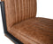 HSM Collection-Eetkamerstoel Texas S/2-55x50x85-Cognac/Zwart-Leder/Metaal