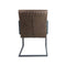 HSM Collection-Eetkamerstoel Texas S/2-55x50x85-Espresso/Zwart-Leder/Metaal