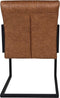HSM Collection-Eetkamerstoel Texas S/2-55x50x85-Cognac/Zwart-Leder/Metaal