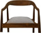 HSM Collection-Eetkamerstoel Wifera + zitting-55x41x78-Naturel/Wit-Teak/Stof
