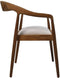 HSM Collection-Eetkamerstoel Wifera + zitting-55x41x78-Naturel/Wit-Teak/Stof