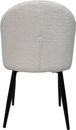 HSM Collection-Eetkamerstoel Yuna S/2-60x54x82.5-Creme/Zwart-Stof/Metaal