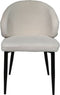 HSM Collection-Eetkamerstoel Yuna S/2-60x54x82.5-Creme/Zwart-Stof/Metaal