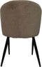 HSM Collection-Eetkamerstoel Yuna S/2-60x54x82.5-Taupe/Zwart-Stof/Metaal