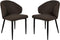 HSM Collection-Eetkamerstoel Yuna S/2-60x54x82.5-Espresso/Zwart-Stof/Metaal