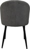 HSM Collection-Eetkamerstoel Yuna S/2-60x54x82.5-Grijs/Zwart-Stof/Metaal