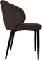 HSM Collection-Eetkamerstoel Yuna S/2-60x54x82.5-Espresso/Zwart-Stof/Metaal