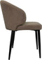 HSM Collection-Eetkamerstoel Yuna S/2-60x54x82.5-Taupe/Zwart-Stof/Metaal