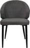 HSM Collection-Eetkamerstoel Yuna S/2-60x54x82.5-Grijs/Zwart-Stof/Metaal