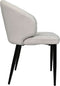 HSM Collection-Eetkamerstoel Yuna S/2-60x54x82.5-Creme/Zwart-Stof/Metaal
