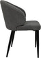 HSM Collection-Eetkamerstoel Yuna S/2-60x54x82.5-Grijs/Zwart-Stof/Metaal