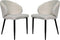 HSM Collection-Eetkamerstoel Yuna S/2-60x54x82.5-Creme/Zwart-Stof/Metaal
