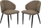 HSM Collection-Eetkamerstoel Yuna S/2-60x54x82.5-Taupe/Zwart-Stof/Metaal