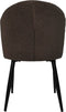 HSM Collection-Eetkamerstoel Yuna S/2-60x54x82.5-Espresso/Zwart-Stof/Metaal