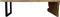 HSM Collection-Eettafel 1 U Poot-300x76-127x78-Naturel/Zwart-Munggur/Metaal