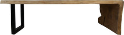 HSM Collection-Eettafel 1 U Poot-320x76-127x78-Naturel/Zwart-Munggur/Metaal
