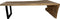 HSM Collection-Eettafel 1 U Poot-270x76-127x78-Naturel/Zwart-Munggur/Metaal