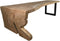 HSM Collection-Eettafel 1 U Poot-270x76-127x78-Naturel/Zwart-Munggur/Metaal