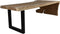 HSM Collection-Eettafel 1 U Poot-300x76-127x78-Naturel/Zwart-Munggur/Metaal