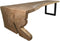 HSM Collection-Eettafel 1 U Poot-320x76-127x78-Naturel/Zwart-Munggur/Metaal