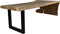 HSM Collection-Eettafel 1 U Poot-270x76-127x78-Naturel/Zwart-Munggur/Metaal