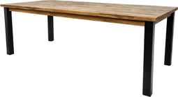HSM Collection Eettafel Atlanta - 220x100 cm - rustiek oud teak/metaal