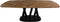 HSM Collection - Eettafel Fishbone Danish - 200x100x77 - Naturel/zwart - Eiken/metaal