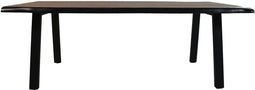 HSM Collection Eettafel Rechthoekig 220cm Walnoot Bruin Acaciahout/Metaal