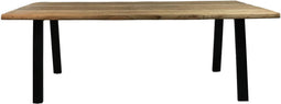 HSM Collection Eettafel Rechthoekig 240cm Naturel/Zwart Teak/Metaal