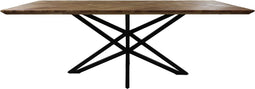 HSM Collection Eettafel Rechthoekig Visgraat 200cm Naturel/Zwart Eiken/Metaal