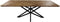 HSM Collection Eettafel Rechthoekig Visgraat 220cm Naturel/Zwart Eiken/Metaal