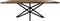 HSM Collection Eettafel Rechthoekig Visgraat 220cm Naturel/Zwart Eiken/Metaal