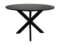 HSM Collection Eettafel rond marmer - ø120x76 - Zwart - Marmer/metaal