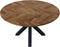 HSM Collection Eettafel Rond Visgraat Ø140cm Naturel/Zwart Eiken/Metaal