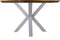 HSM Collection Eettafel Visgraat Rond Ø100cm Naturel/Wit Eiken/Metaal