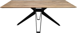 HSM Collection Eettafel Zurich Veneto - 220x100 cm - swiss edge - acaciahout/metaal