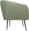 HSM Collection-Fauteuil Bouclé-77x68x83-Licht Grijs/Zwart-Stof/Metaal