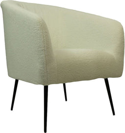 HSM Collection-Fauteuil Bouclé-77x68x83-Wit/Zwart-Stof/Metaal