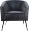 HSM Collection-Fauteuil Chester-72x71x80-Antraciet/Zwart-Stof/Metaal