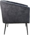 HSM Collection-Fauteuil Chester-72x71x80-Antraciet/Zwart-Stof/Metaal