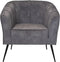 HSM Collection-Fauteuil Chester-72x71x80-Dolfijn Grijs/Zwart-Stof/Metaal